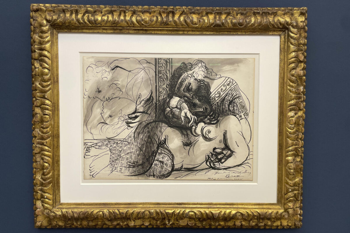 La casa de subastas Sotheby’s expone siete obras del malagueño Pablo Picasso antes de su puja a finales del mes de junio entre las que destacan ‘Buste de femme’ y un retrato de Dora Maar, valorado entre 12 y 18 millones de libras (14 y 20 millones de euros).- EFE/ Luis Campello