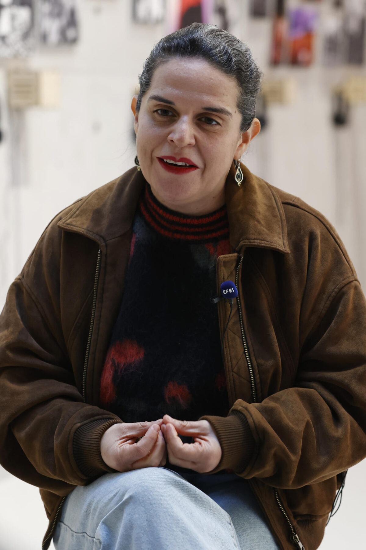 La directora ejecutiva del Museo Violeta Parra, Denise Elphick, fue captada este 11 de junio, durante una entrevista con EFE, en Santiago de Chile. EFE/Elvis González