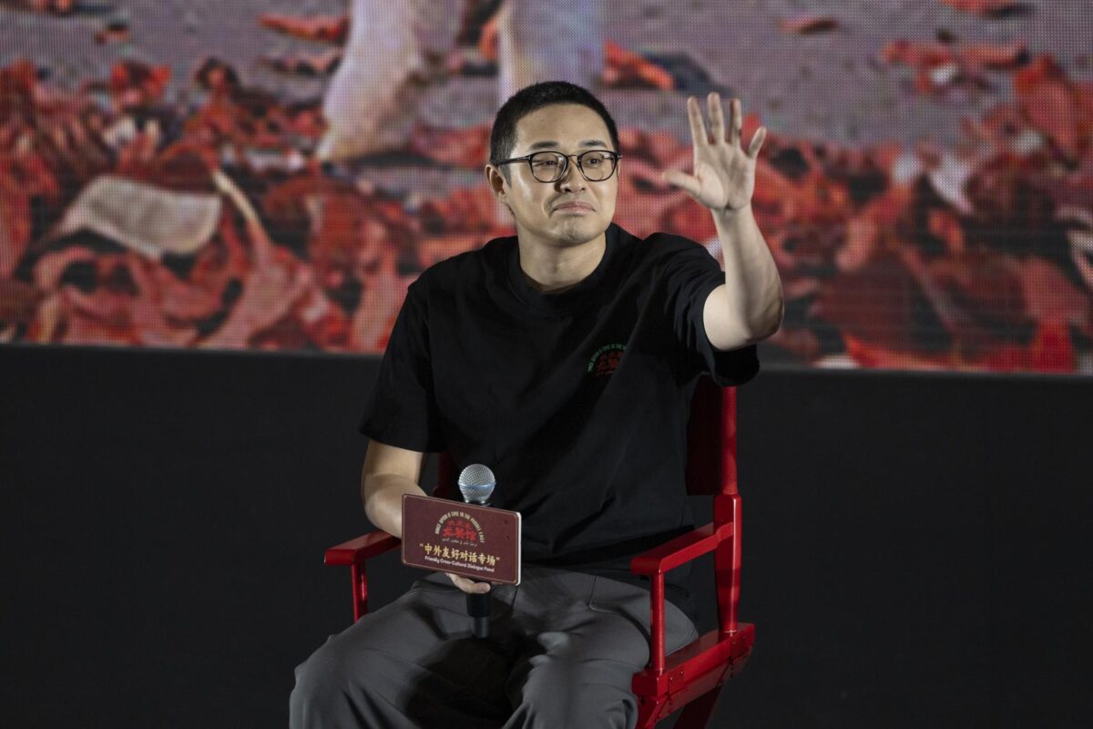BEIJING (China), 17/09/2026.- El director de cine Wen Muye habla durante una rueda de prensa en Pekín, China. EFE/EPA/ANDRES MARTINEZ CASARES
